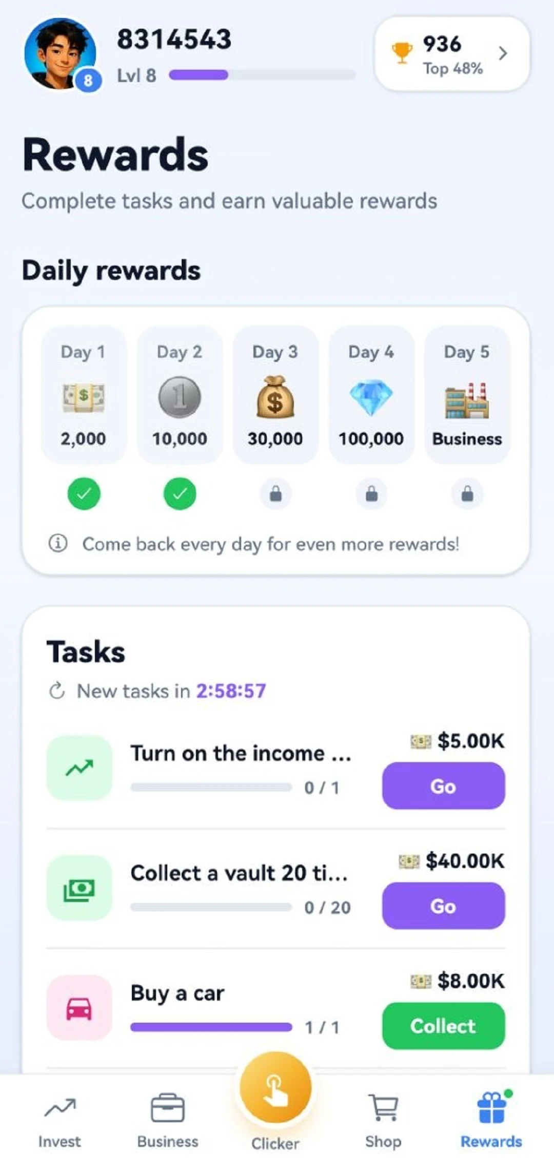 Business Clicker: Idle Tycoon screenshot